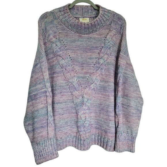 Anthropologie Maeve Rachel Textured Knit Sweater Size XL Lavender - Picture 3 of 8